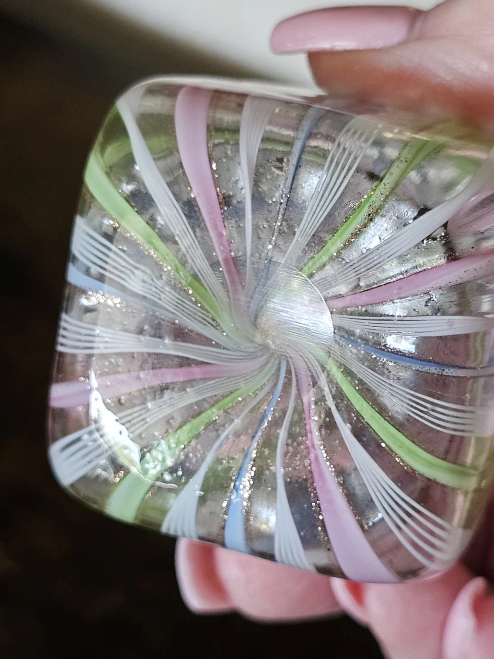 Murano Latticino Tutti Frutti Mini Vase